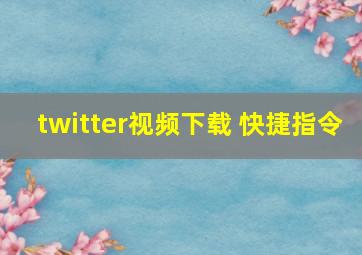 twitter视频下载 快捷指令